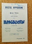 Brigadoon vintage theatre programme 1951 Bristol Hippodrome 1950s musical play
